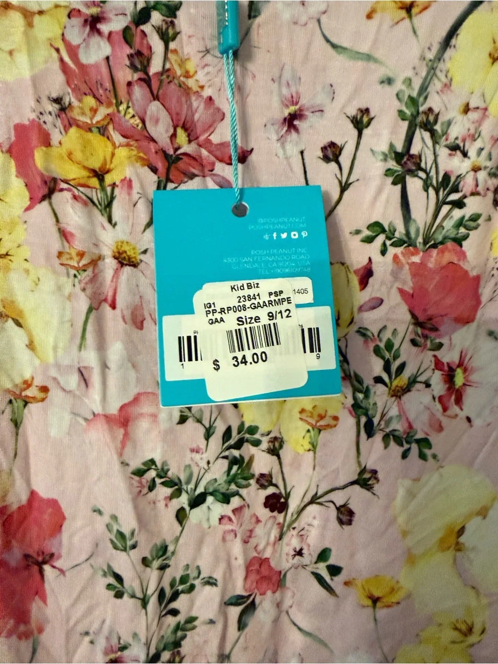 Posh Peanut Pink Floral Ruffle-Sleeve One-Piece